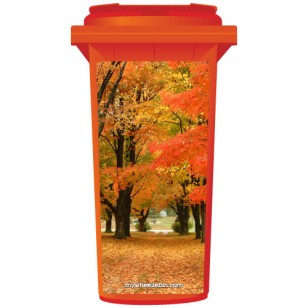 Trees In The Autumn Wheelie Bin Sticker Panel